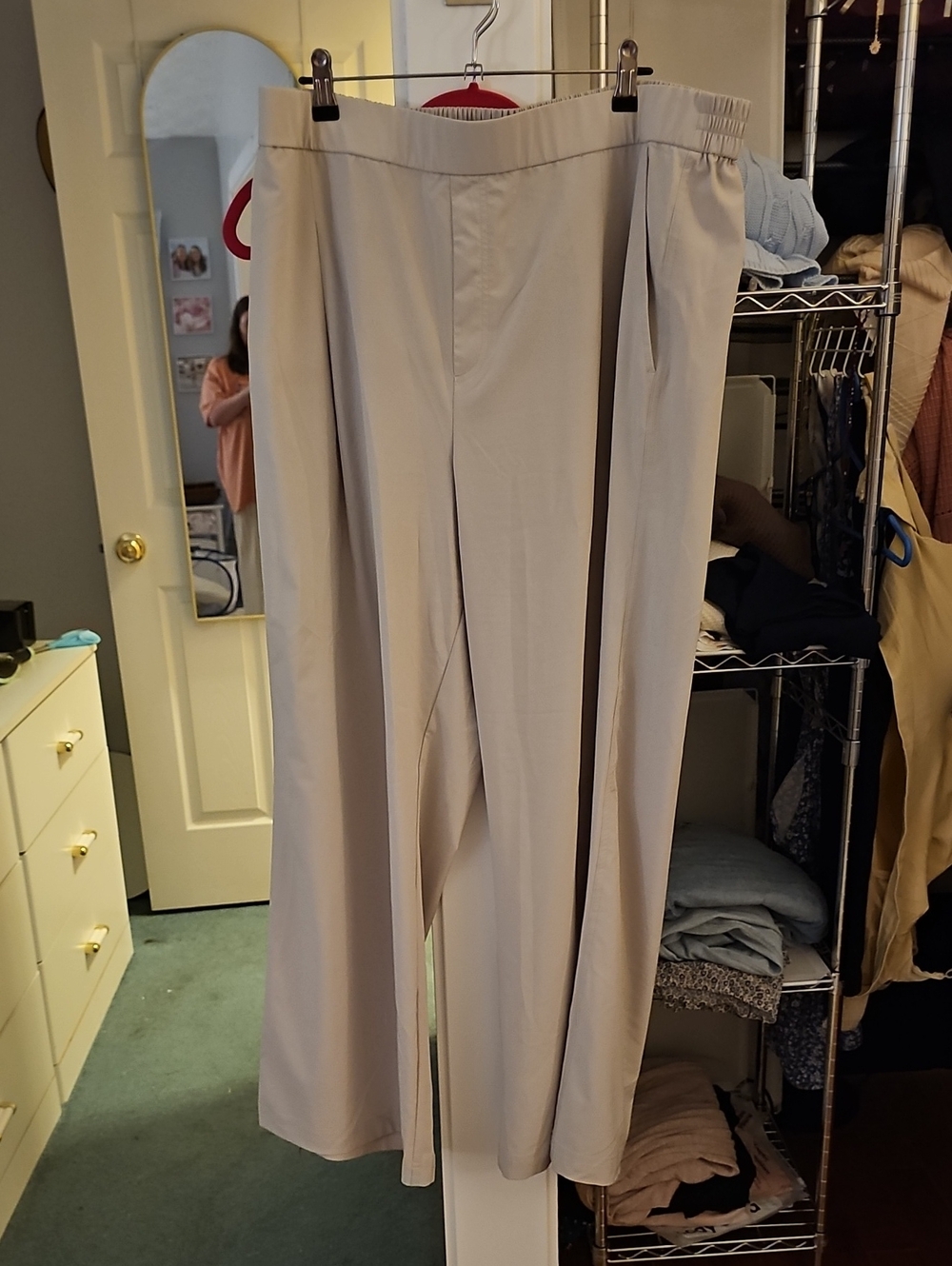 Lou & Grey Light Gray Pleated Dress Pants